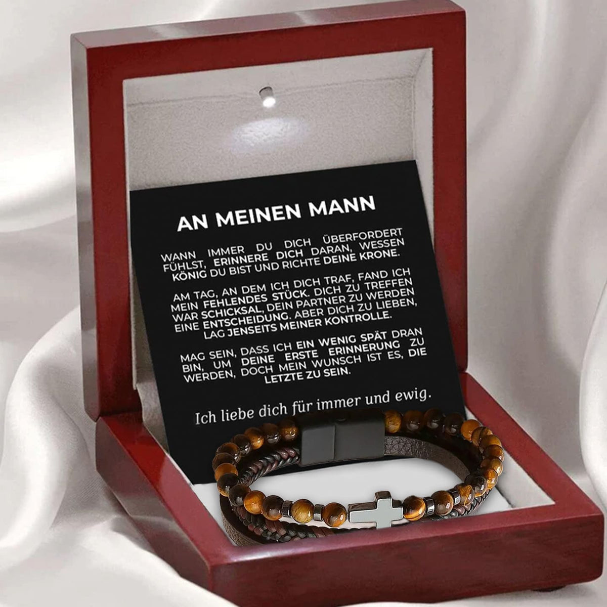 Kreuzarmband als Geschenkset an meinen lieben Mann - Liebesketten