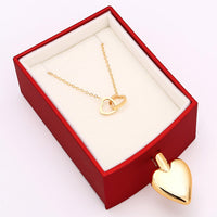 Amour Rosenbox mit versteckter Doppelherzkette