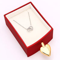 Amour Rosenbox mit versteckter Doppelherzkette