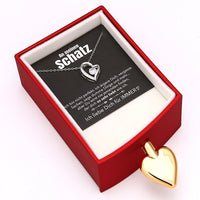 Amour Rosenbox mit versteckter Herzkette und Notiz