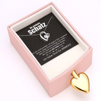 Amour Rosenbox mit versteckter Herzkette und Notiz
