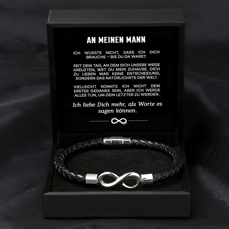 Armband Bis du da warst mit Namensgravur für ihn