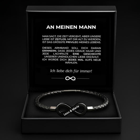 Armband Gemeinsam alt werden mit Namensgravur - Liebesketten