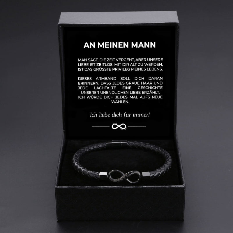 Armband Gemeinsam alt werden mit Namensgravur