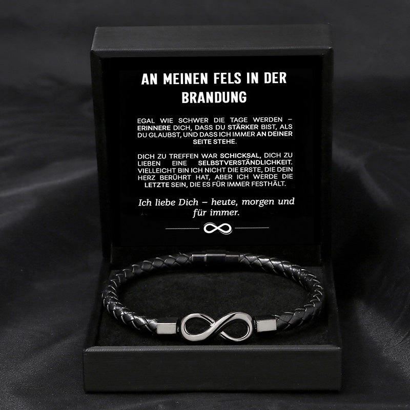 Armband Mein Fels in der Brandung mit Namensgravur