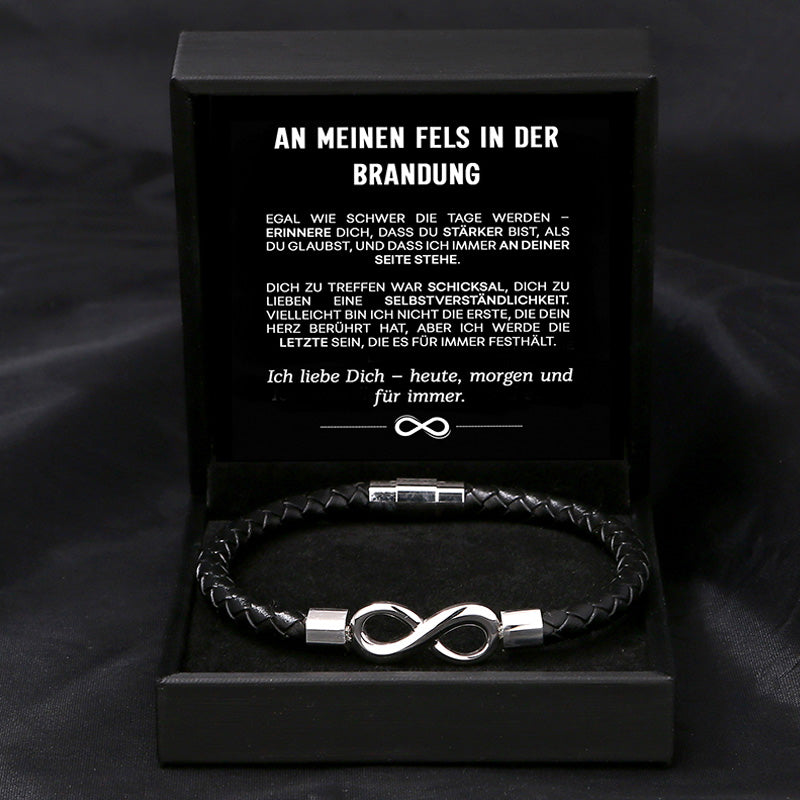 Armband Mein Fels in der Brandung mit Namensgravur