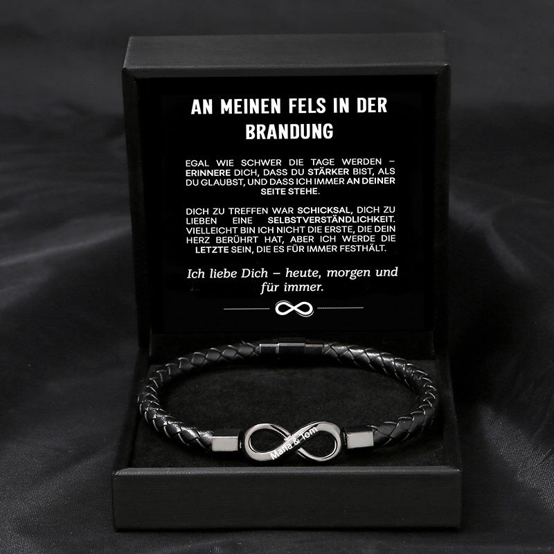 Armband Mein Fels in der Brandung mit Namensgravur