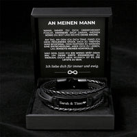 Armband mit Ankerverschluss und Gravur für ihn