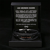 Armband mit Ankerverschluss und Gravur für ihn