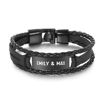 Armband mit Ankerverschluss und Gravur für ihn