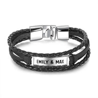 Armband mit Ankerverschluss und Gravur für ihn