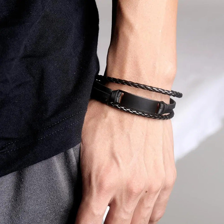 Armband mit Ankerverschluss und Gravur für ihn - Liebesketten