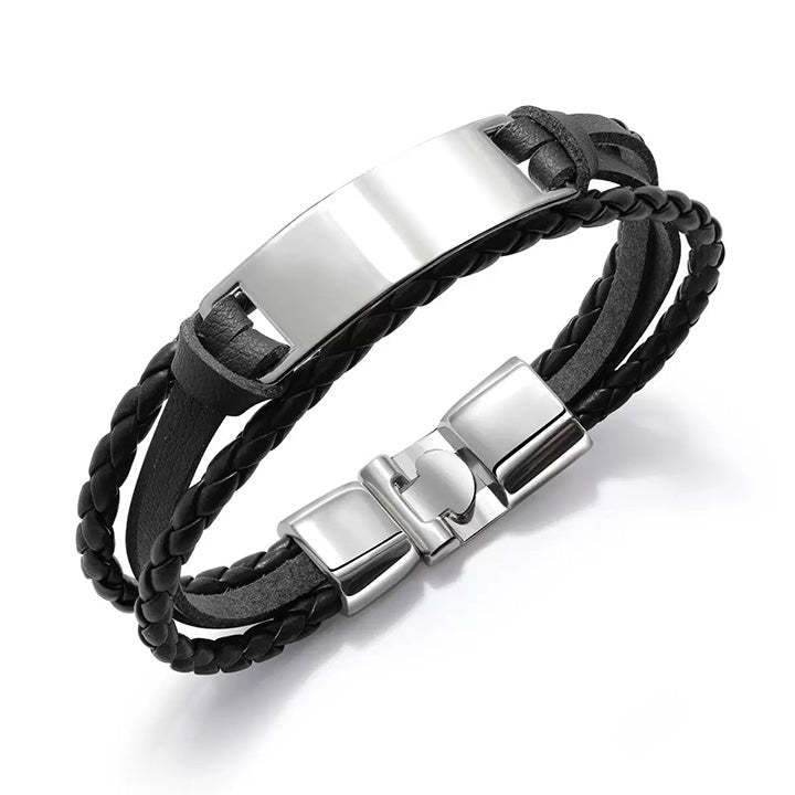 Armband mit Ankerverschluss und Gravur für ihn