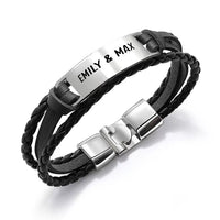 Armband mit Ankerverschluss und Gravur für ihn