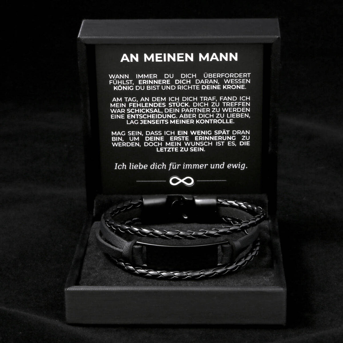 Armband mit Ankerverschluss und Gravur für ihn - Liebesketten