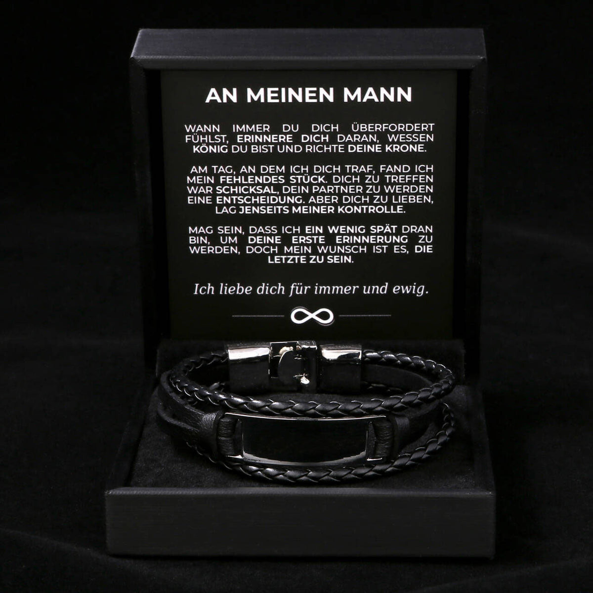 Armband mit Ankerverschluss und Gravur für ihn - Liebesketten