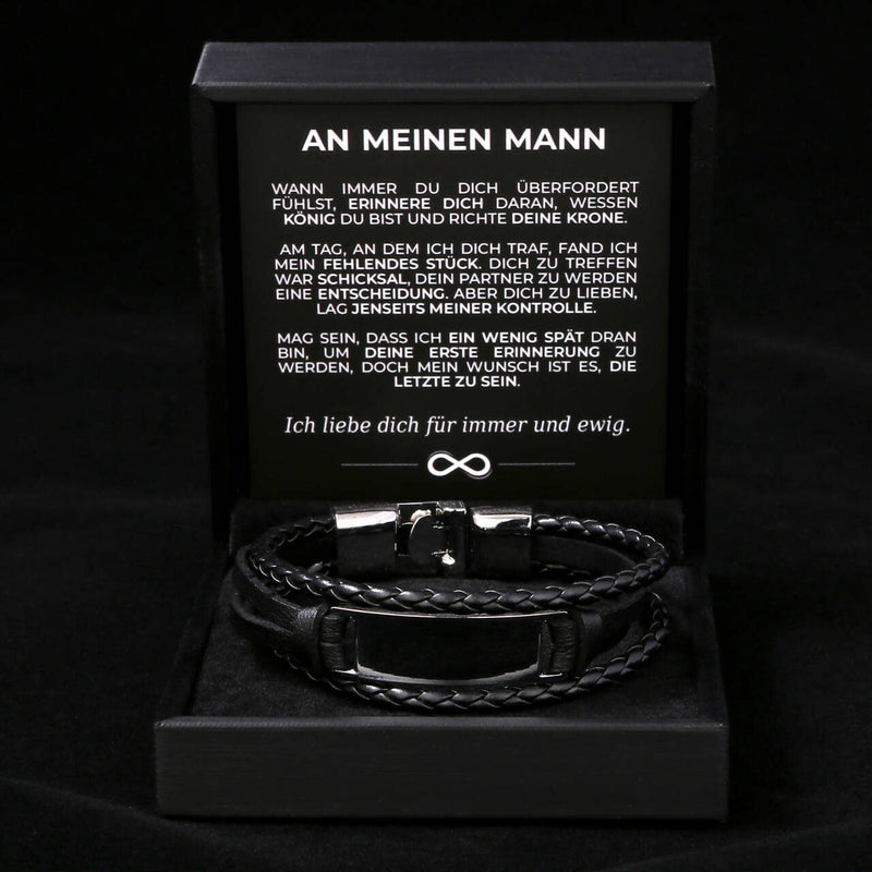 Armband mit Ankerverschluss und Gravur für ihn