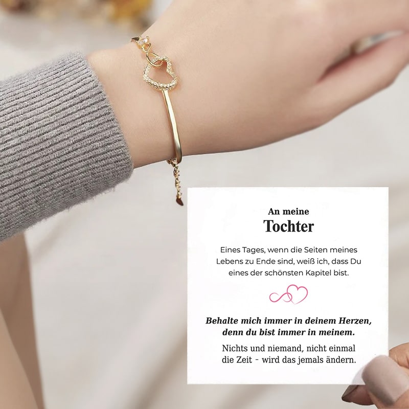 Armband mit Unendlichkeit und Herz für die Tochter - Liebesketten