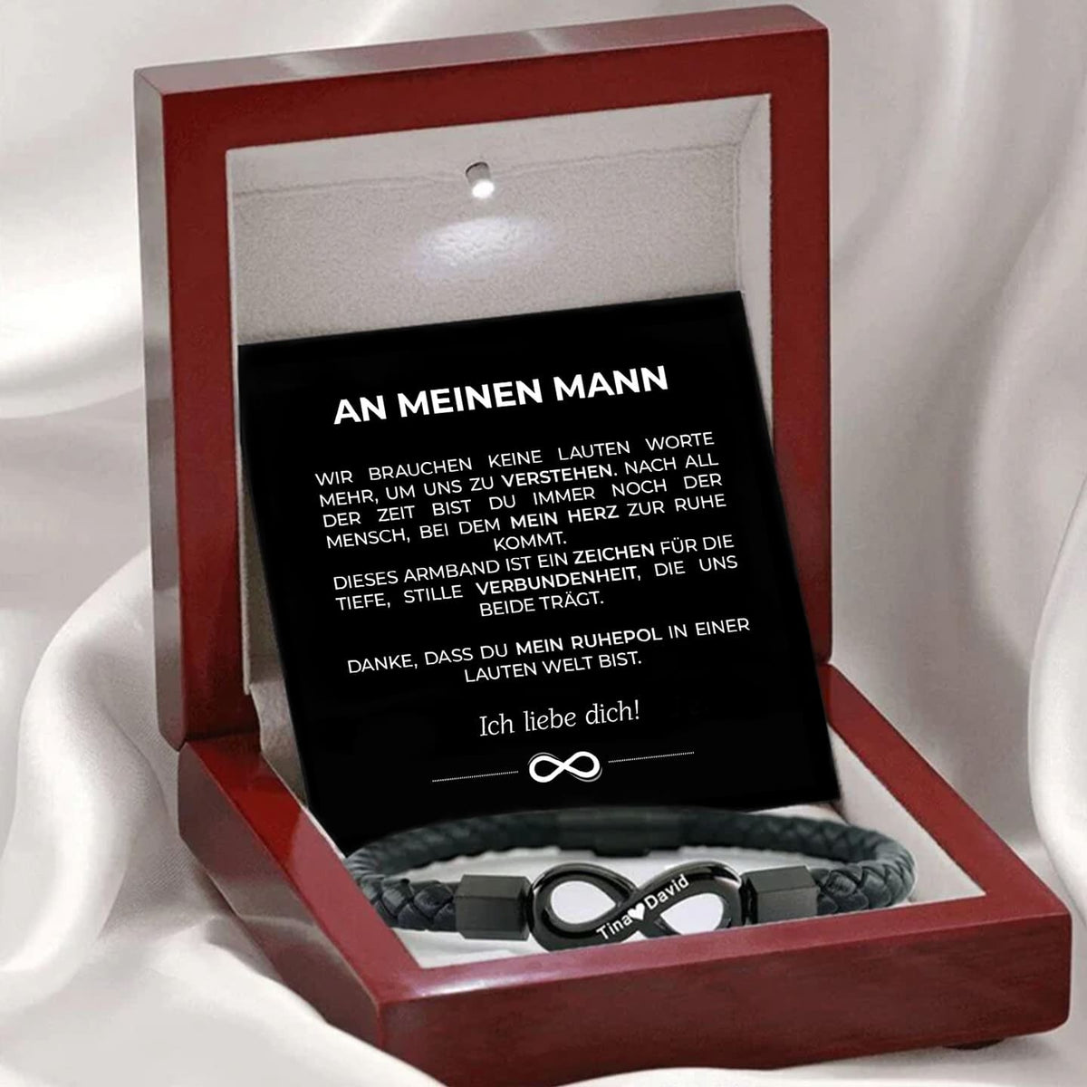 Armband Seelenverwandtschaft mit Gravur für ihn - Liebesketten