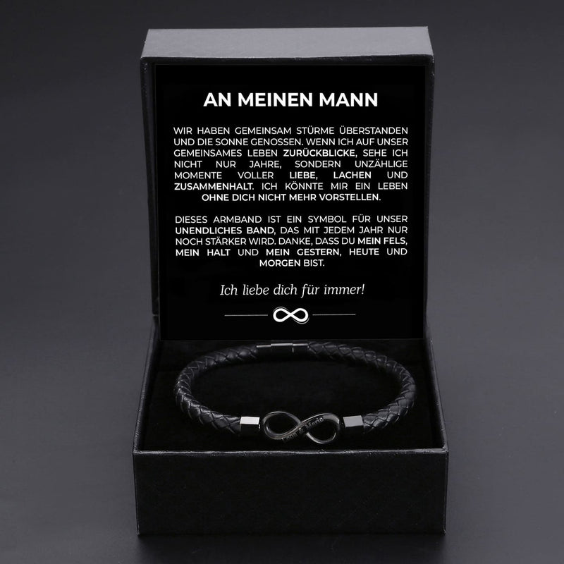 Armband Wir gegen die Welt mit beiden Namensgravuren