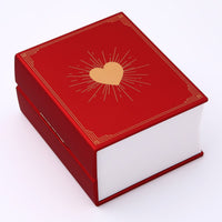 Buch-Rosenbox mit Doppelherzkette und Namensgravur