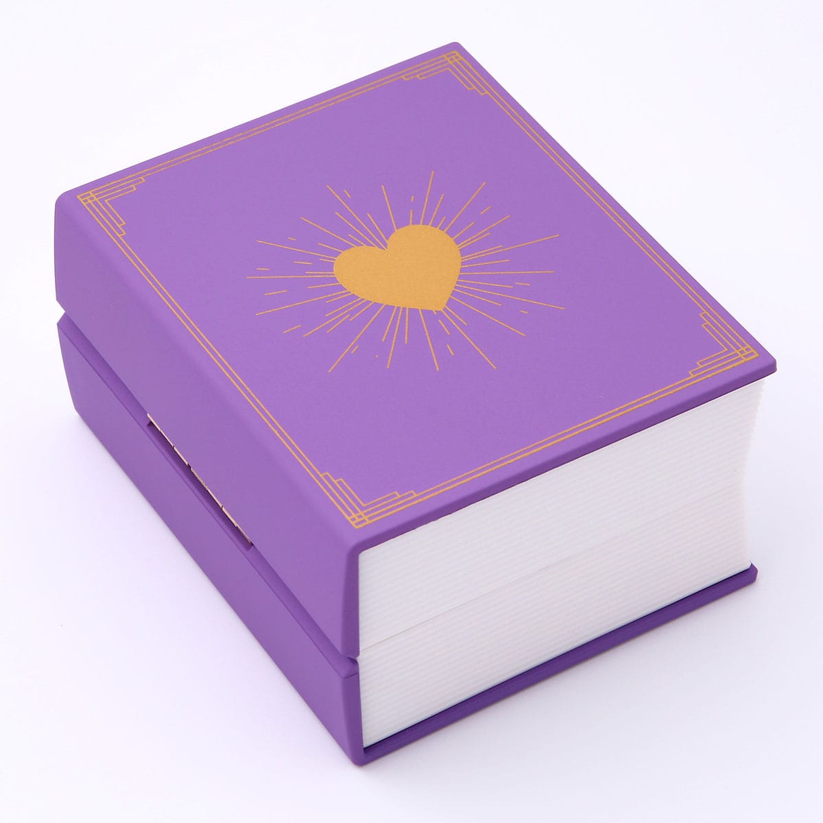 Buch-Rosenbox mit Doppelherzkette und Namensgravur - Liebesketten