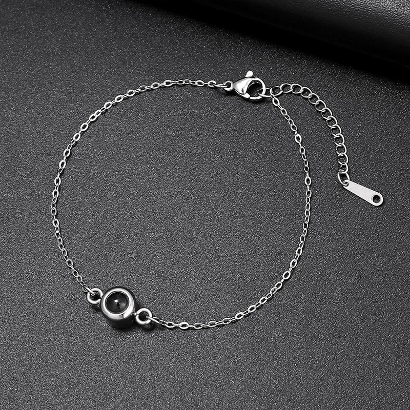 Foto-Armband mit eigenem Bild im runden Stein