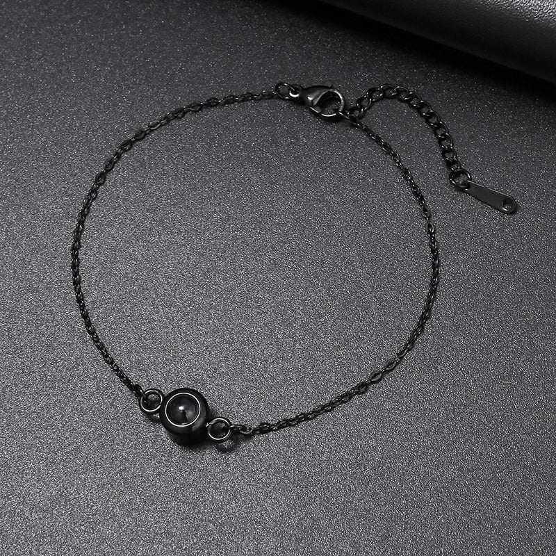 Foto-Armband mit eigenem Bild im runden Stein