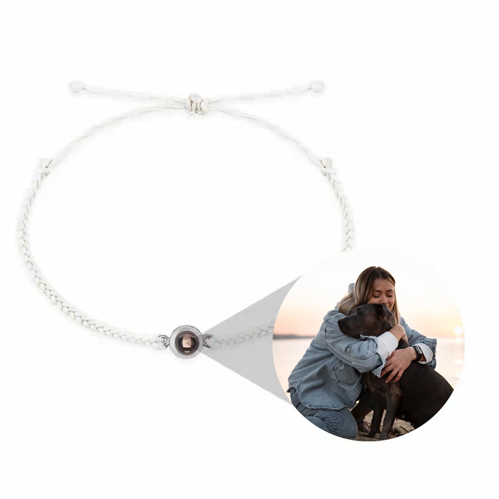 Foto-Kreisarmband mit Bild im Durchschau-Stein - Liebesketten