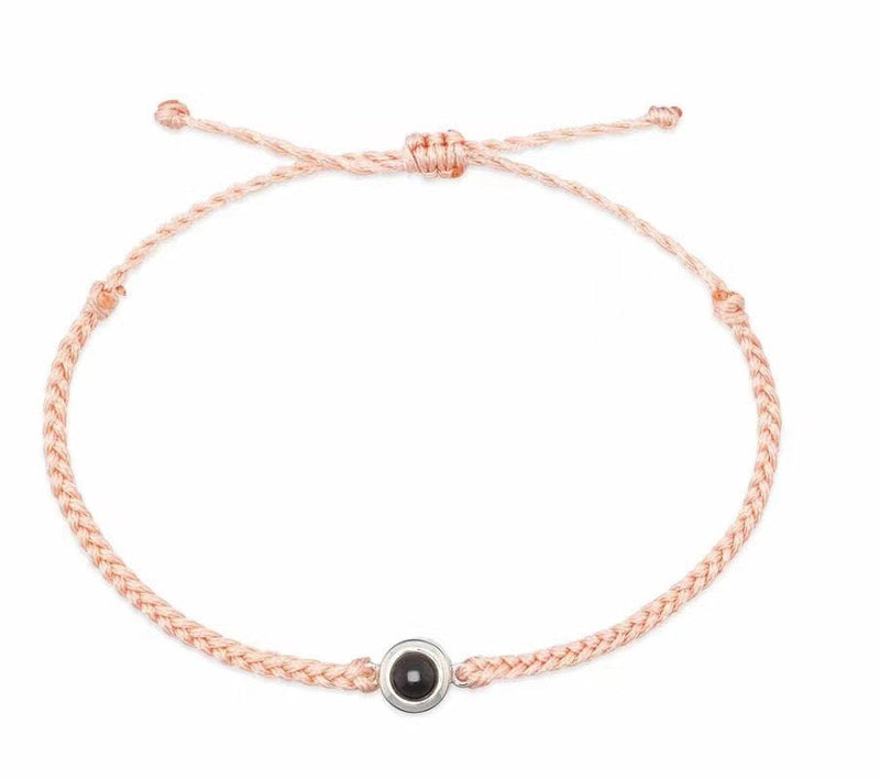 Foto-Kreisarmband mit Bild im Durchschau-Stein
