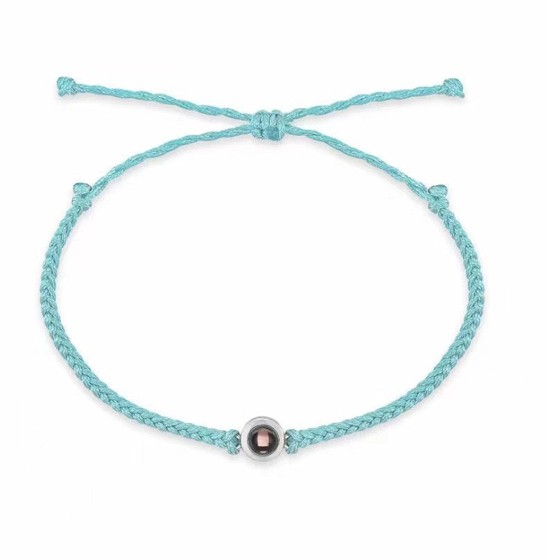 Foto-Kreisarmband mit Bild im Durchschau-Stein