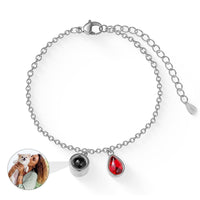 Fotoarmband mit Geburtsstein und eigenem Bild
