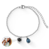 Fotoarmband mit Geburtsstein und eigenem Bild