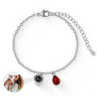Fotoarmband mit Geburtsstein und eigenem Bild