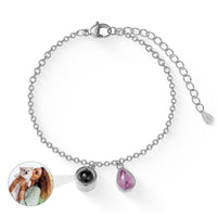 Fotoarmband mit Geburtsstein und eigenem Bild