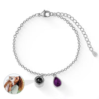 Fotoarmband mit Geburtsstein und eigenem Bild
