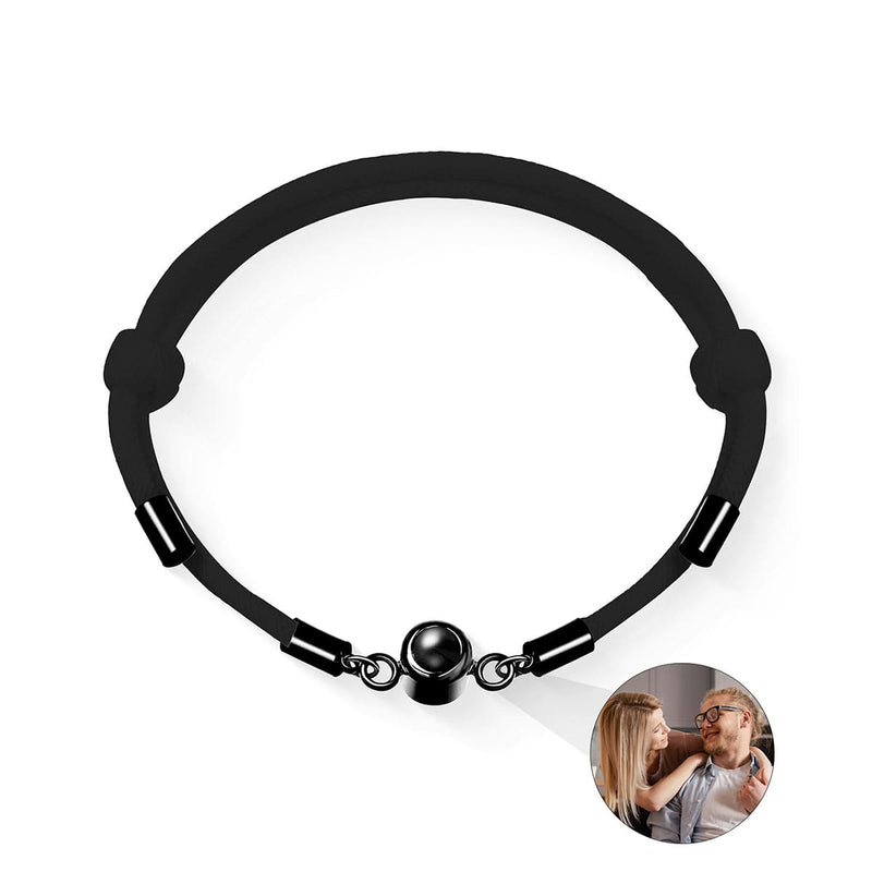 Fotoarmband mit Seemannsknoten und eigenem Bild