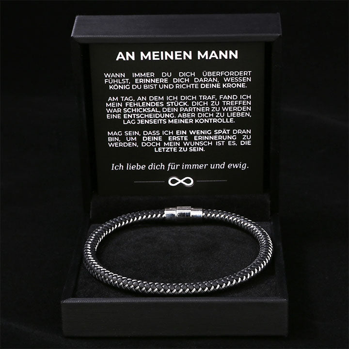Geflochtenes Armband an meinen Mann mit Verschluss