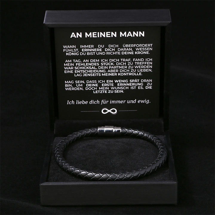 Geflochtenes Armband an meinen Mann mit Verschluss