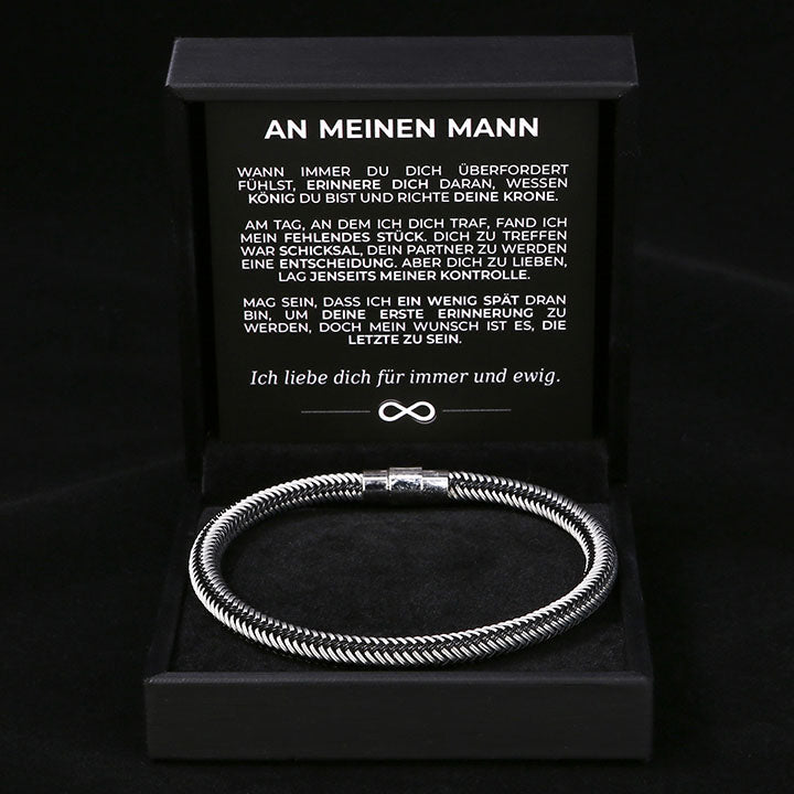 Geflochtenes Armband an meinen Mann mit Verschluss