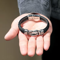 Geflochtenes Lederarmband für Oma und ihren Enkel