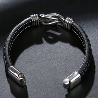 Geflochtenes Lederarmband für Oma und ihren Enkel