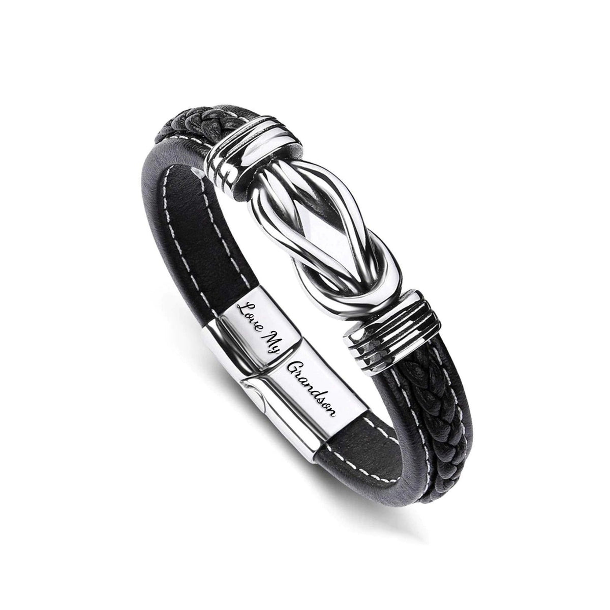 Geflochtenes Lederarmband für Oma und ihren Enkel - Liebesketten