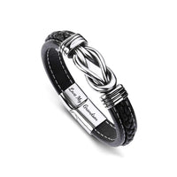 Geflochtenes Lederarmband für Oma und ihren Enkel
