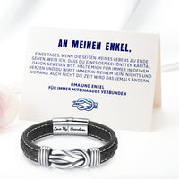 Geflochtenes Lederarmband für Oma und ihren Enkel