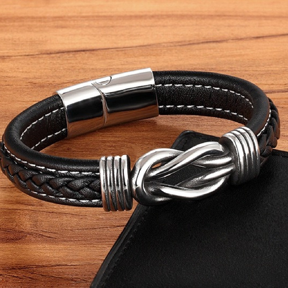Geflochtenes Lederarmband für Oma und ihren Enkel - Liebesketten