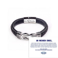 Geflochtenes Lederarmband für Oma und ihren Enkel