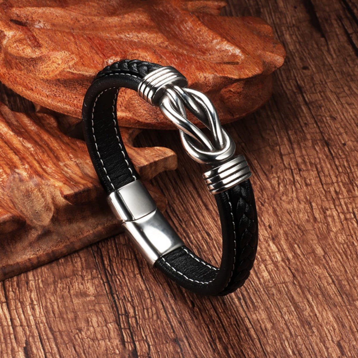 Geflochtenes Lederarmband für Oma und ihren Enkel - Liebesketten