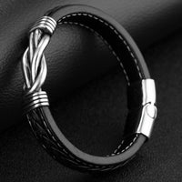 Geflochtenes Lederarmband für Oma und ihren Enkel