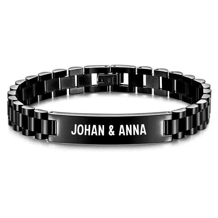 Gliederarmband mit Gravur an meinen lieben Mann - Liebesketten